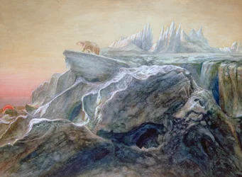 Isbjørn på et isfjell